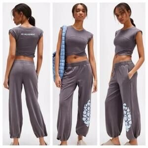 NWT FP Movement Hot Shot Logo Crossover 2 Piece Set Dark Shadow Combo SZ M